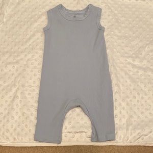 Honest Brand short sleeve light blue romper